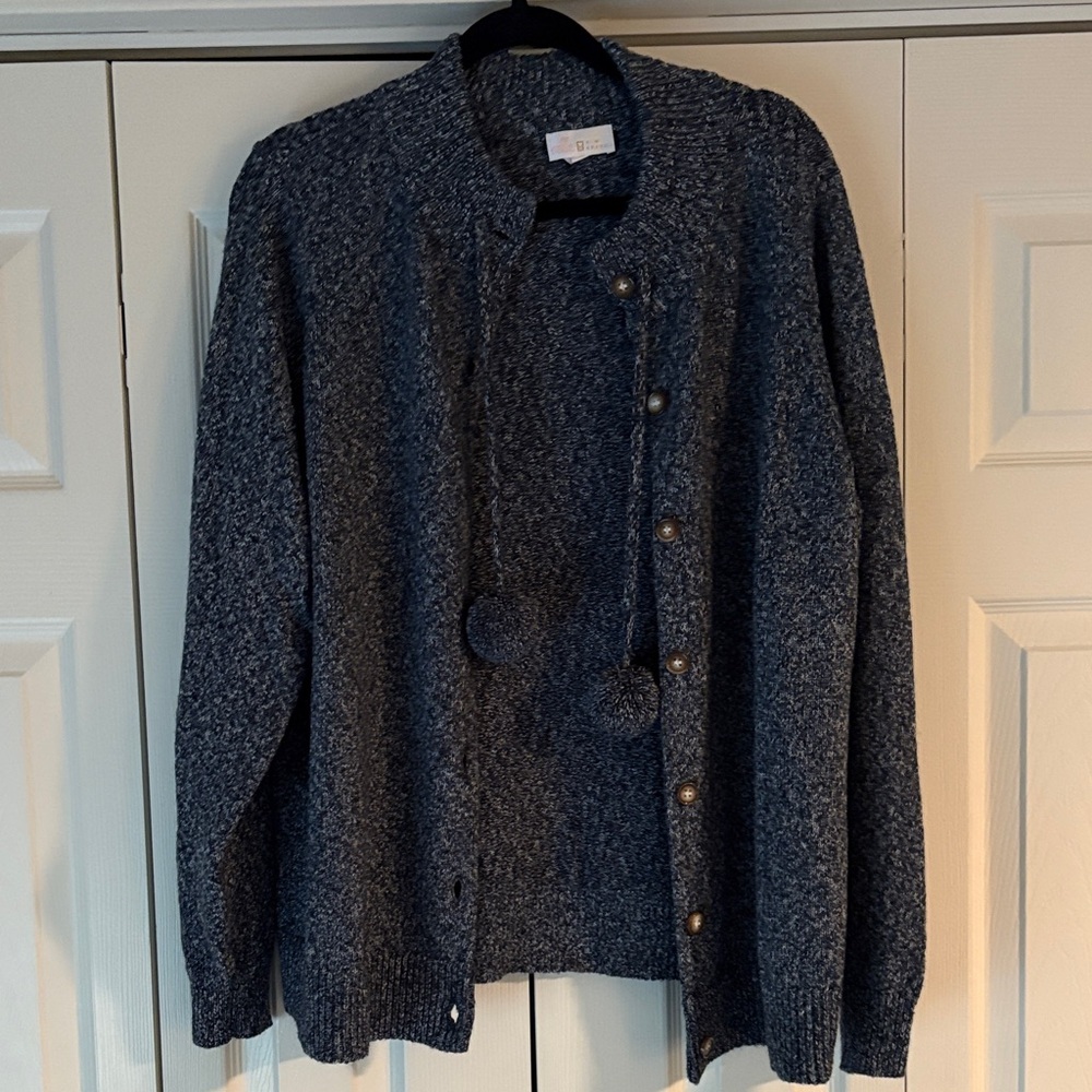 NWOT-Belle by Kim Gravel Navy Cardigan